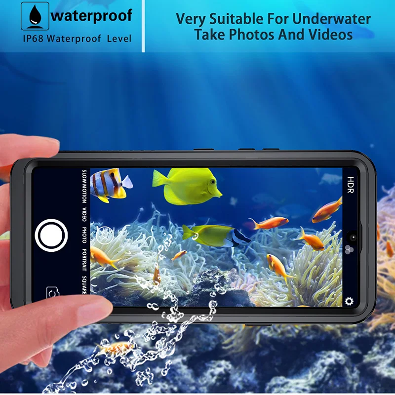 حافظة مقاومة للماء من Redpepper لهاتف Lg Stylo 6 حافظة مقاومة للصدمات والغطس تحت الماء لهاتف Lg Stylo 6 واقي شاشة مدمج