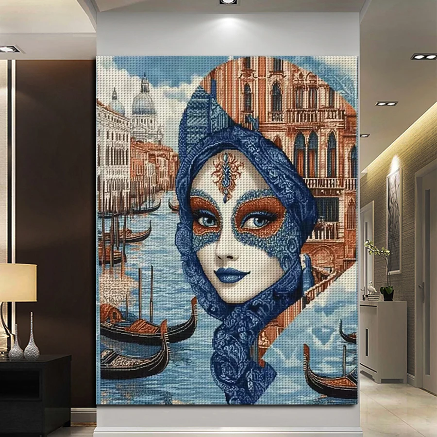 

Venice Mask Girl diamond painting kits Carnival Gift cross stitch 5D DIY diamond embroidery abstract woman pattern mosaic decor