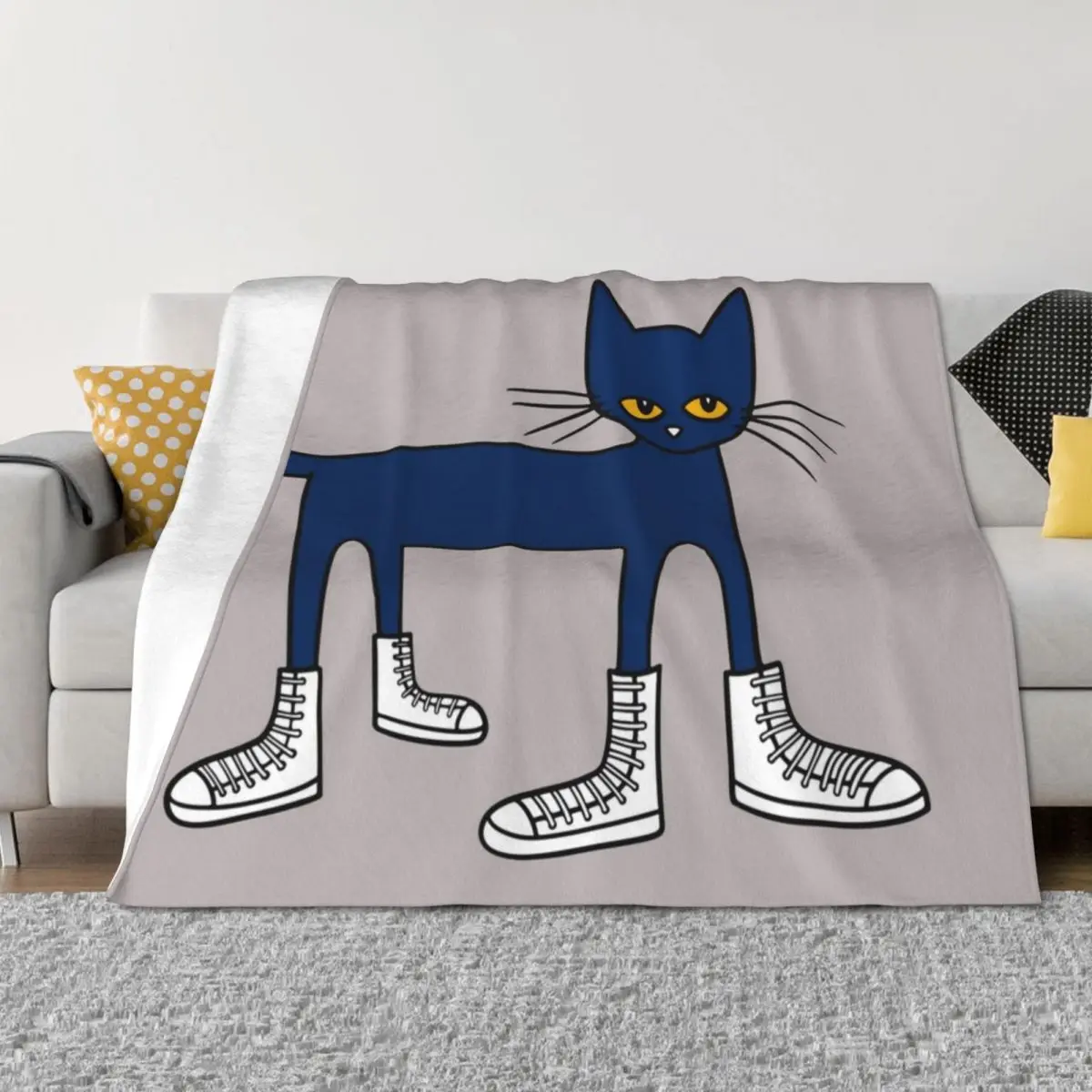 

Pete the Cat: I Love My White Shoes Throw Blanket Kid'S Giant Sofa warm winter For Baby Blankets