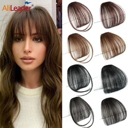 Capelli sintetici Air Bangs Clip nell'estensione dei capelli Neat Front Fake Hair Bang Fringe False Hairpiece per le donne Clip In Bangs