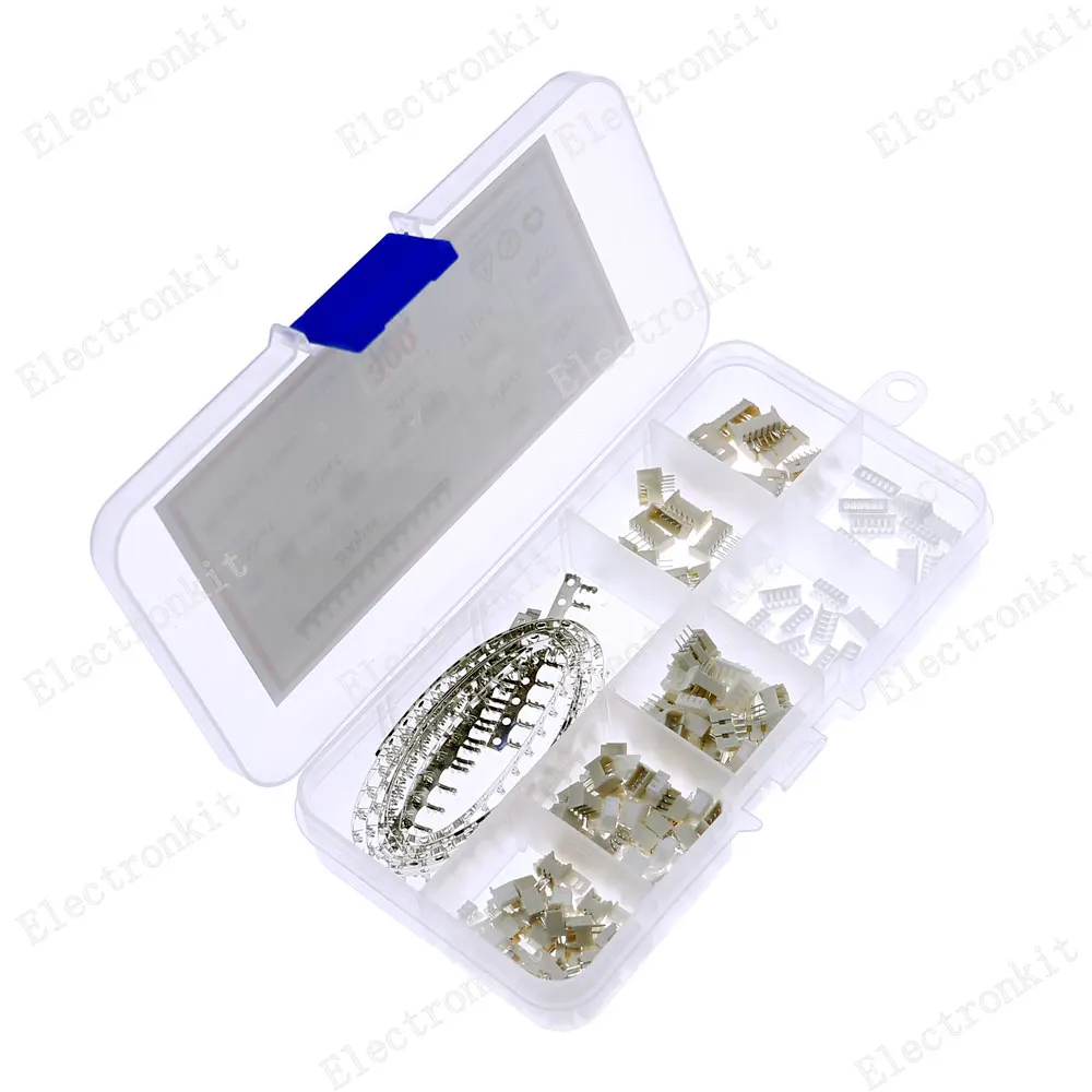 360pcs/Box 2/3/4/5/6 pin 1.25mm Pitch Terminal Housing Straight Pin Header Connector Wire Connectors kit