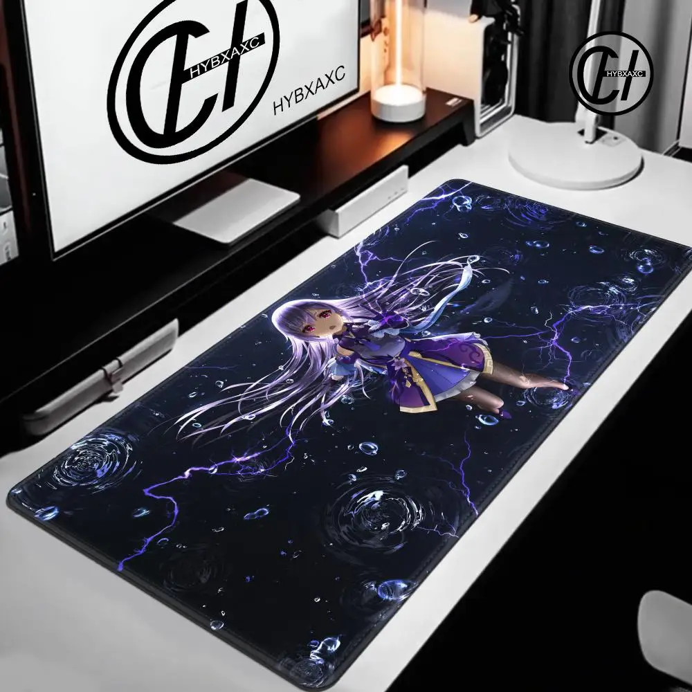

Popular Keqing Mousepad Anime Genshin Impact Large Gaming Mouse Pad Lock Edge Computer Keyboard Table Desk Mat