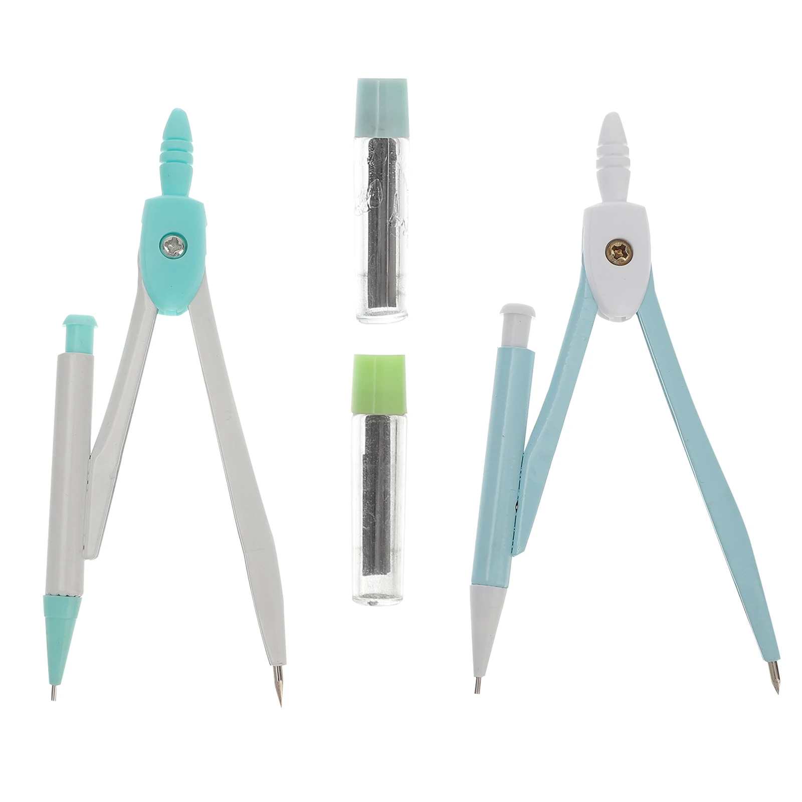 

4 set 4 Sets Geometry Compasses With Refill Portable Lightweight Student Stationery School Office Supplies Drafting Tools Math