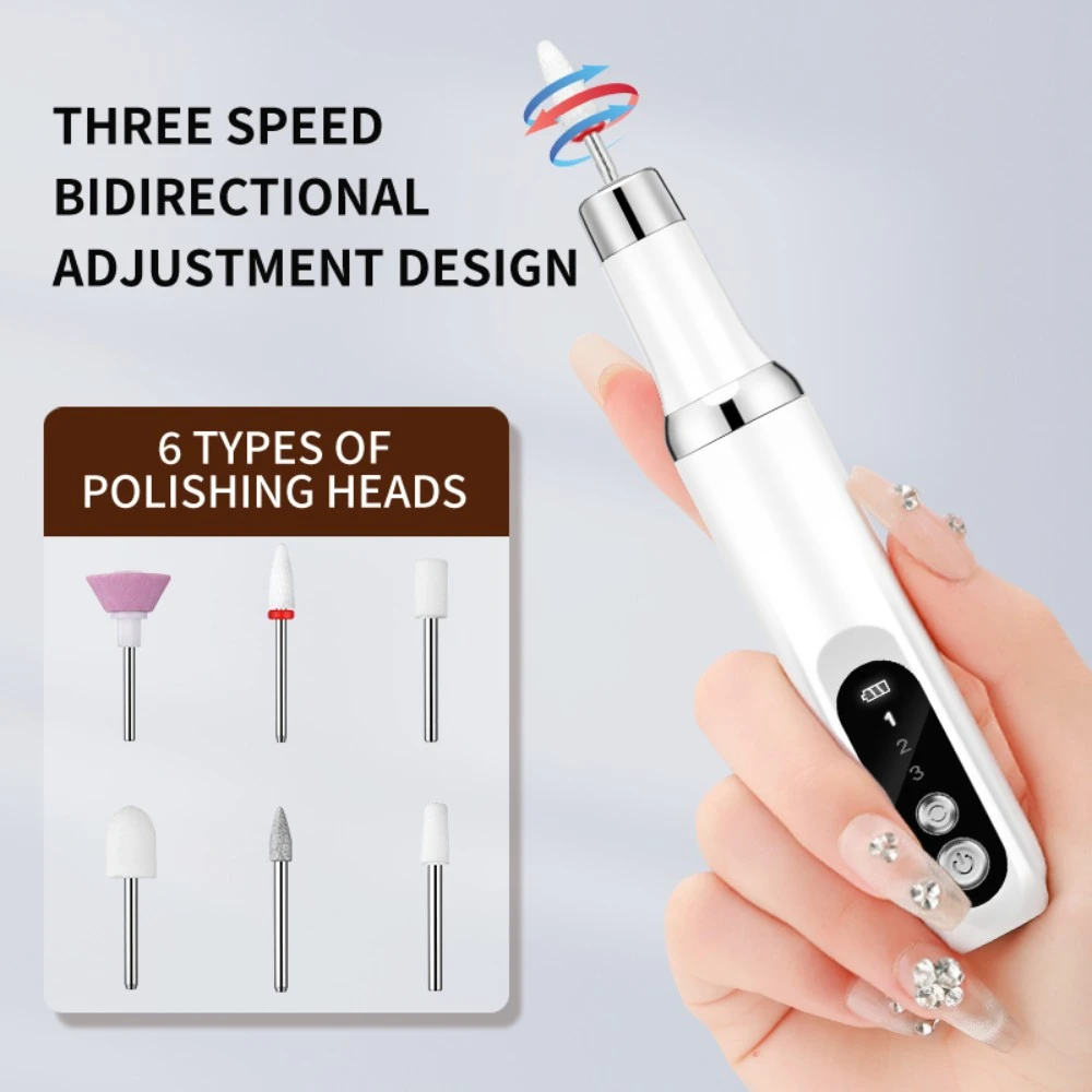 الكهربائية طلاء الأظافر لقمة ثقب الأظافر المهنية طحن تلميع إزالة الجلد الميت الفن الرملي ملف القلم آلة أظافر