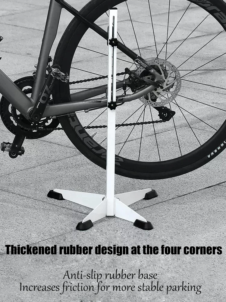 TOSUOD Folding Mountain Road Bike Telescopic Bike Rack Tree Stump Maintenance Rack Display Rack Triangular Vertical Parking Rack