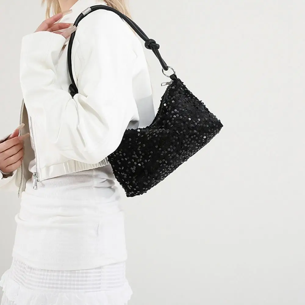 

Модная однотонная сумка с блестками и пайетками, сумка через плечо в стиле INS, кошелек для телефона, вечерний клатч в корейском стиле для банкетов