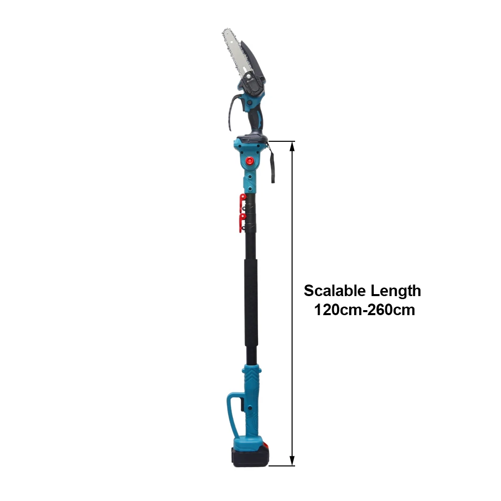 

Portable Lithium Chainsaw with Small Chainsaw Chain and Battery Telescopic Rod Set