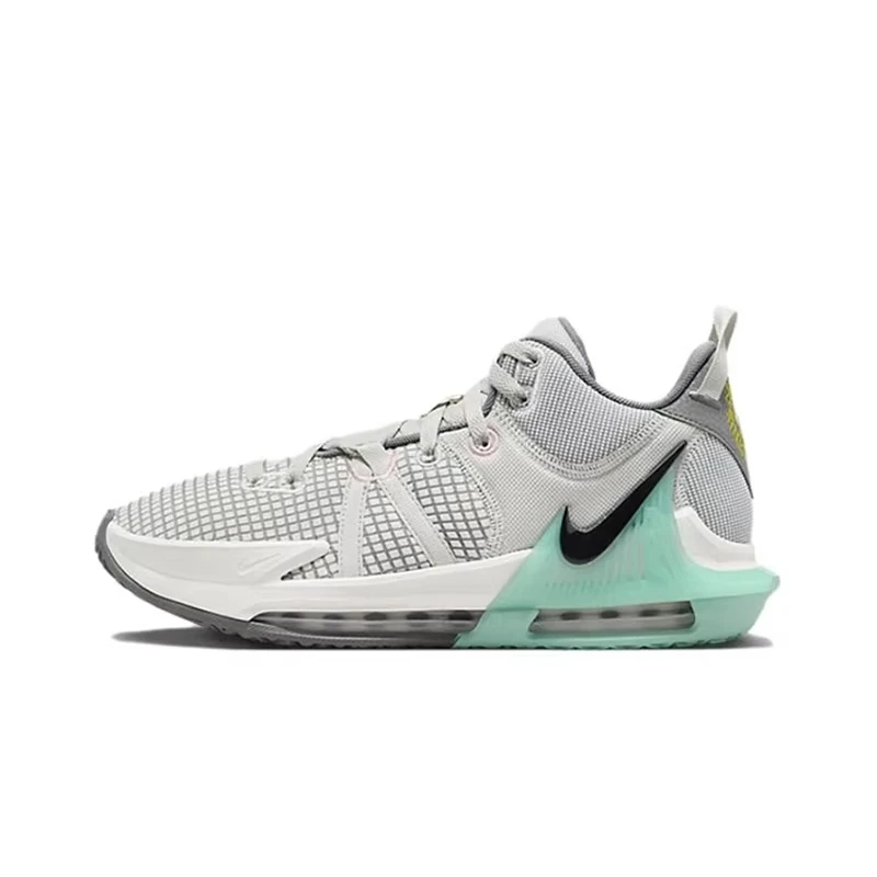 

Original Nike LeBron Witness 7 EP James Man's Basketball Shoes Low Top Wear Resistant Non-slip Grayish Green Sneakers DM1122-006