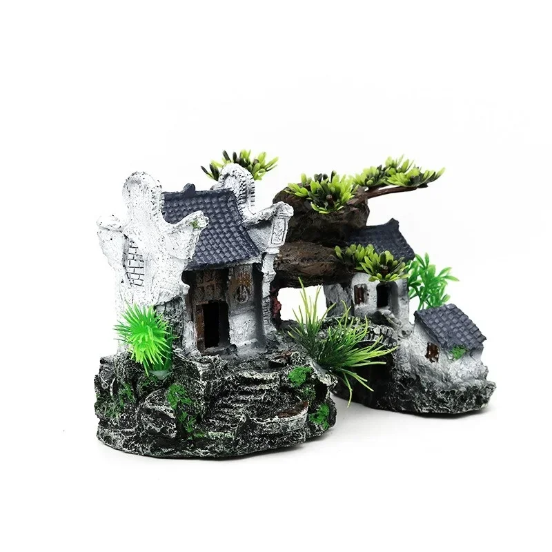 Resin Aquarium House Ornament 2