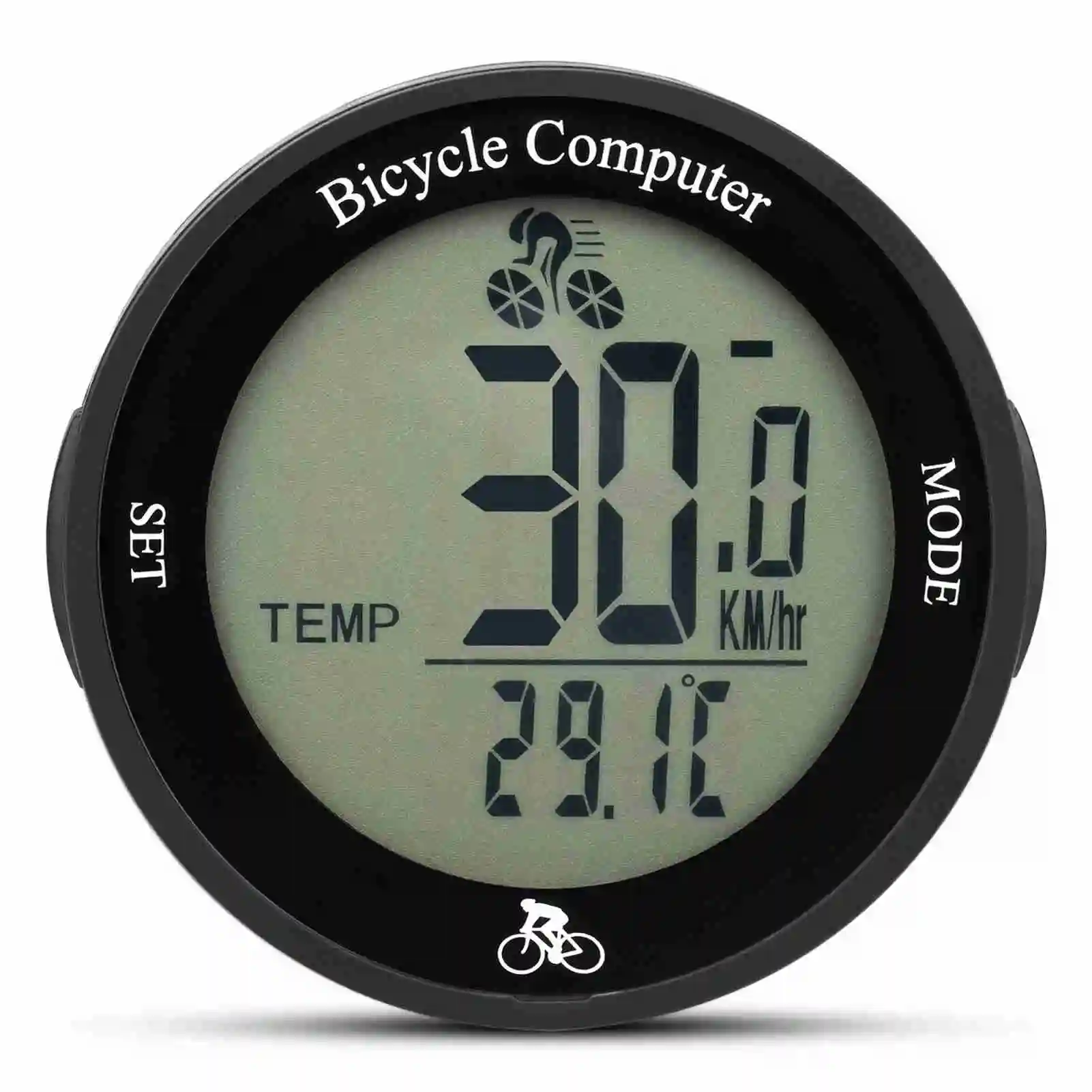 Ordinateur de vélo rétro-éclairage LED multifonction rond sans fil ordinateur de Cycle odomètre de c