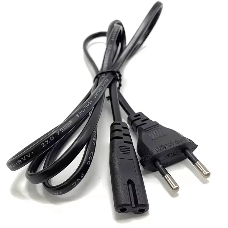 Euro EU European Plug IEC C5  Laptop Power Adapter Cord Extension Cable For  Notebook PC Monitor 1.2M