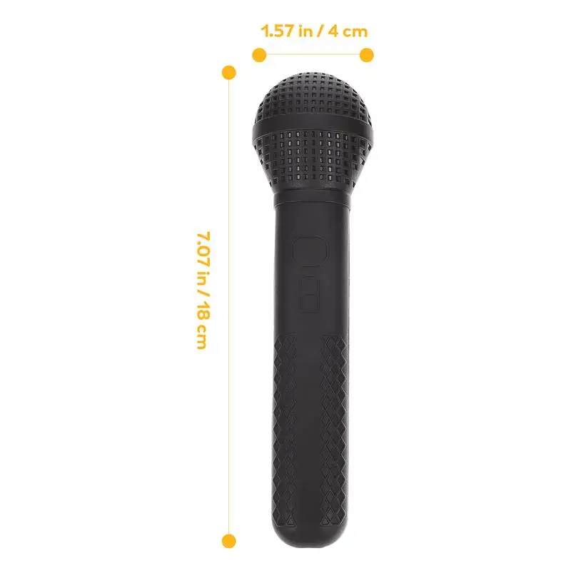 2Pcs Simulation Microphone Toy Fake Microphone Karaoke Prop Stage Performance Props Kids Microphone Pretend Play Prop