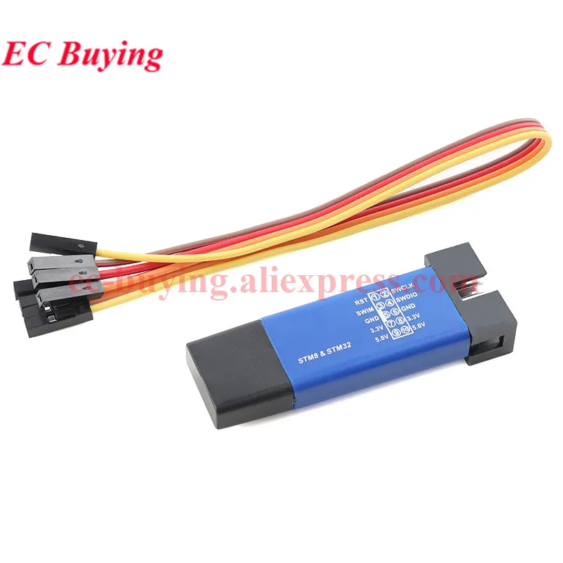 1-5Pcs STM8/STM32 에뮬레이터 프로그래머 Stlink 다운로더 버너 디버거 호환 ST-LINK V2 STVD STVP IAR 5V 3.3V 전원 공급 장치
