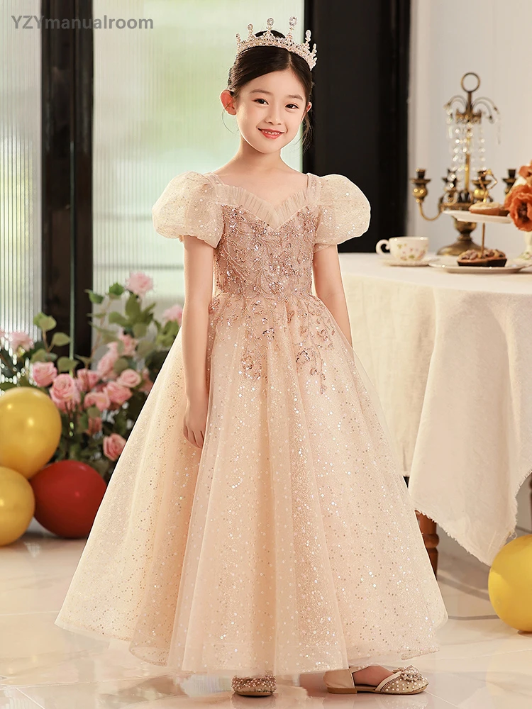 

Girls' dresses, light luxury, niche high-end hosts, piano performance costumes, little girls, flower girls, princess dresses