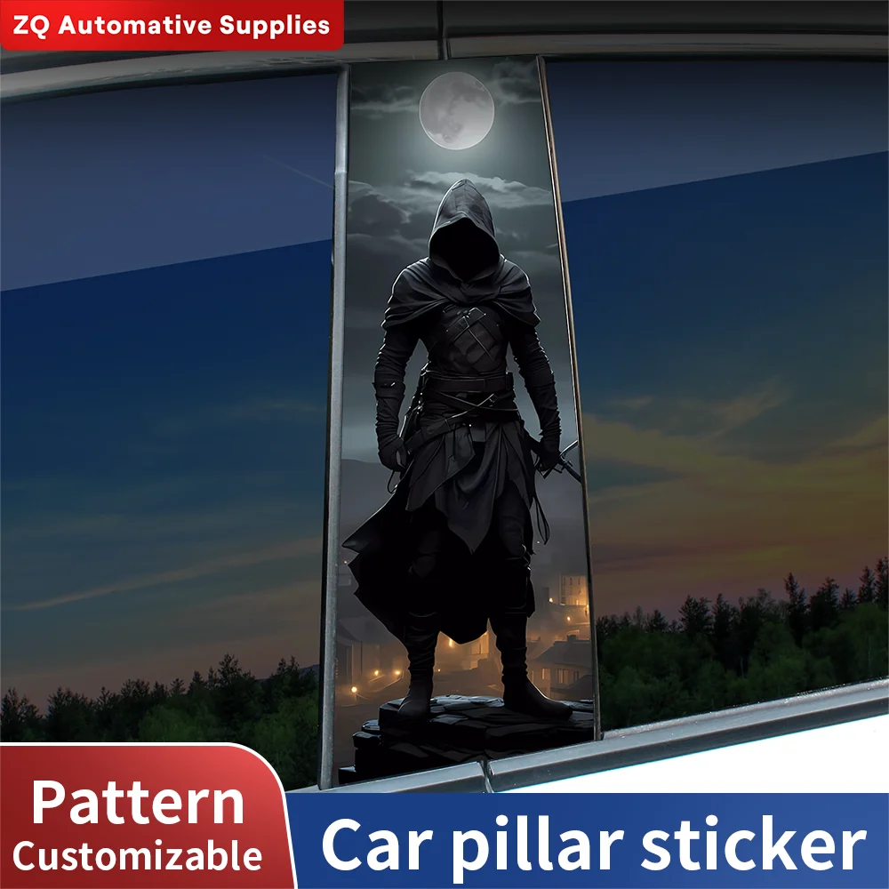 

Mystical Ninja Car Stickers Waterproof Auto B Pillar Decor Cover Scratches Car Door Pillar Sunscreen Vinyl Decal Accessories