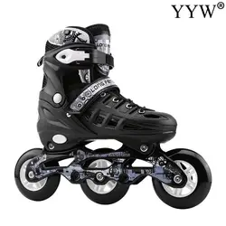 Professional Inline Roller Skate Shoes 3 Wheels Sneakers Kid Men Women Adult Outdoor Racing Speed Skating Adjustable Size Skates