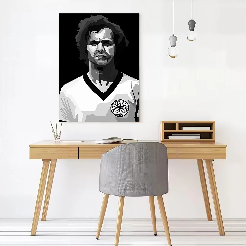 Franz Beckenbauer BW Poster Customizable Printed Canvas Painting for Pictures Wall Art Living Room Decorations Walls Decoration