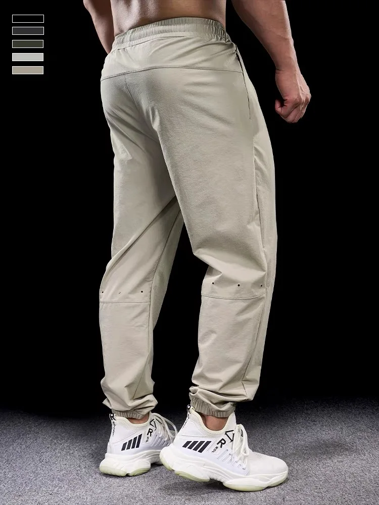 

Autumn Men Running Pants Air hole Training Trousers Jogging Fitness Gym waterproof outdoors Zipper pocket Streetwears Sport