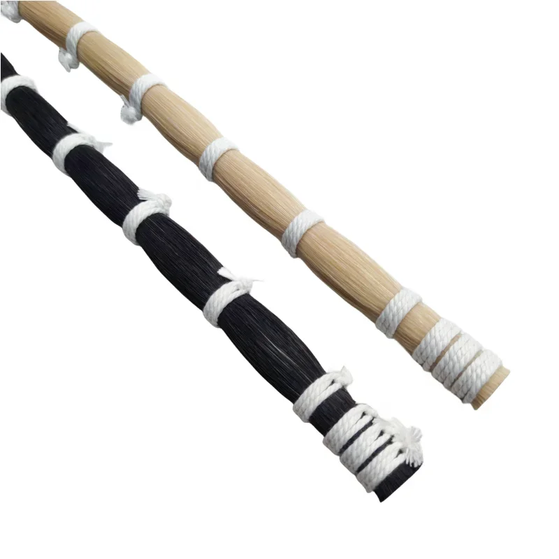 250g 500g High quality white black Stallion horse tail hair in bulk violin bow