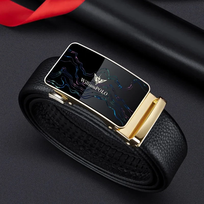 

Men Belt Luxury brand Men's leather belt with automatic buckle, simple and casual belt, fashionable and personalized belt