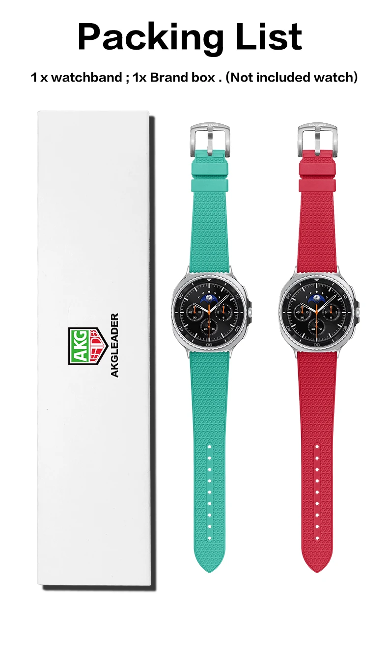 الفاخرة فلوروروبر حزام لسامسونج غالاكسي Watch8 الكلاسيكية 46 مللي متر الرياضة لينة الفرقة ل غالاكسي ساعة 8 40 44 مللي متر اكسسوارات سوار