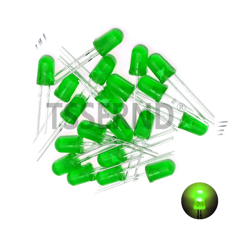 5mm Diffused LED Diode Kit Lamp Light Emitting Diode Bulb Indicator 5 mm Red White Blue Orange Green Yellow 3V DIY Set Assorted