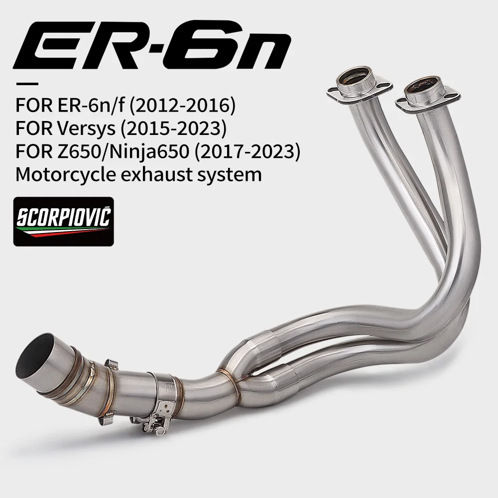 51MM Modified Front Exhaust Manifold Fit FOR Kawasaki 650 ER6N ER6F Z650 Ninja650 view 2
