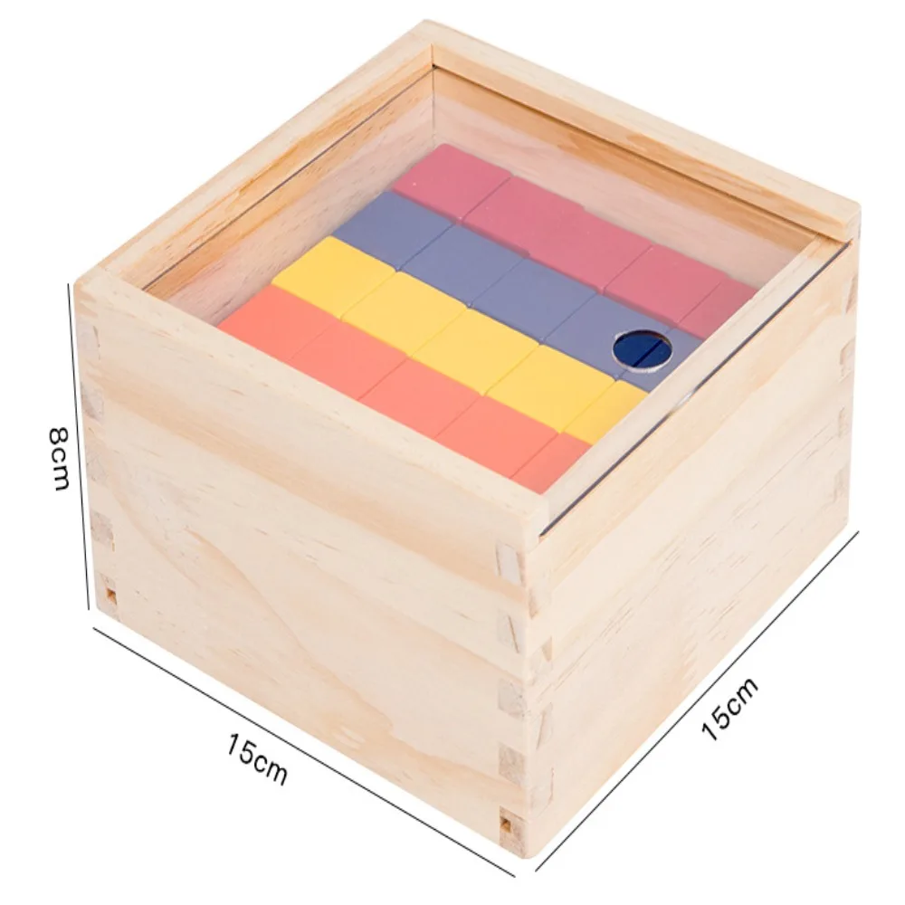 

A Box Brain Development Creative Wooden Puzzle Cube Shape Poratable Cube Block Toy Fun Three-Dimensional Toy Children's Play
