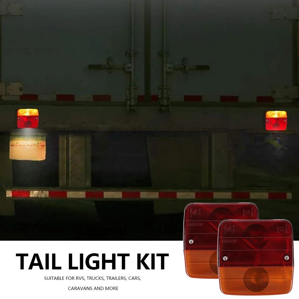 1 مجموعة 2 قطعة 12 فولت مقاوم للماء الخلفية سحب مقطورة الضوء الذيل ضوء 10 متر 7 دبوس الفرامل وقف رقم الترخيص لوحة عاكس مصباح #3