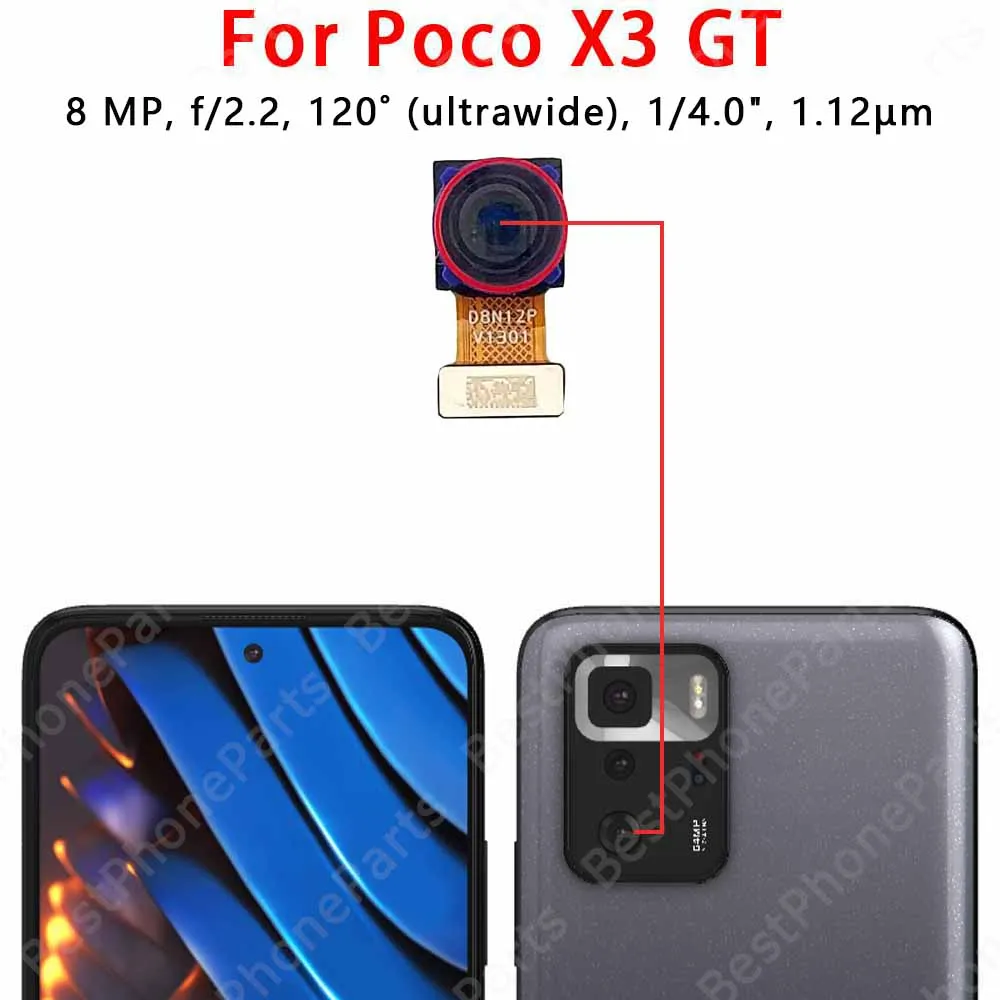 Rear Back Camera For Xiaomi Poco X3 GT NFC PocoX3 PocoX3GT