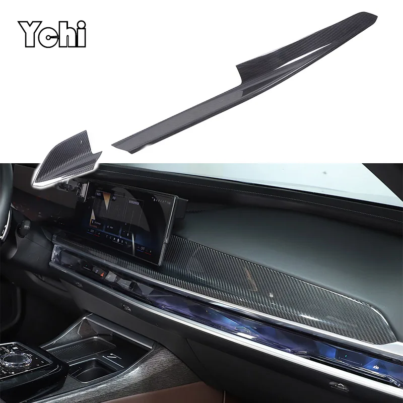 

Real Carbon Fiber For BMW 7 G70 2023-2024 Car Center Console Decoration Panel Car Interior Accessories For Left hand driving