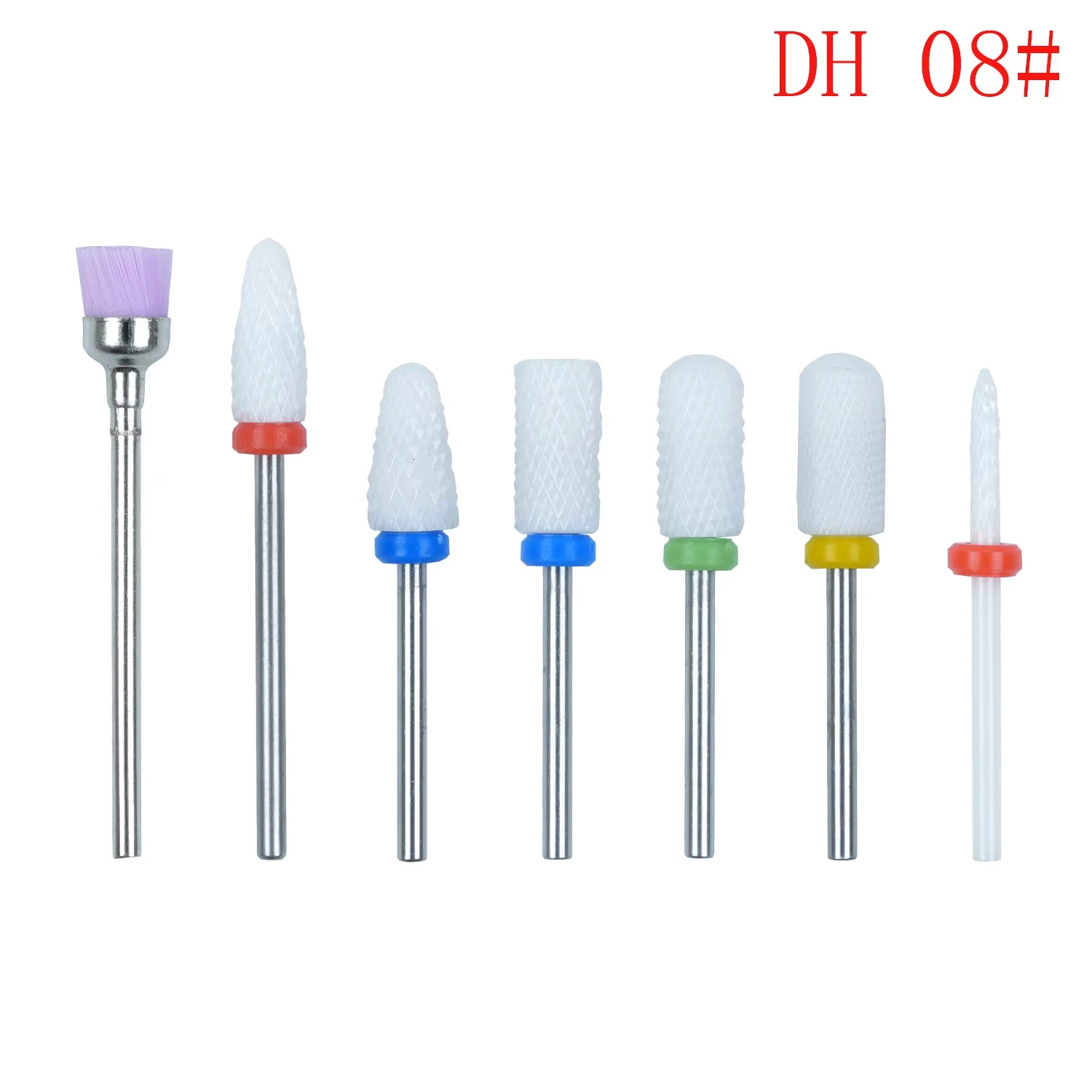 7 pezzi/set kit di punte per trapano per unghie in ceramica frese elettriche per manicure per rimozione smalto gel e strumenti per forniture per unghie
