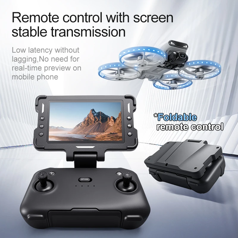 

Дрон Lenovo M6S с 4,3-дюймовым экраном, управление с пульта, аэрофотосъемка, бесщеточный, с двумя камерами, оптическим позиционированием и подсветкой