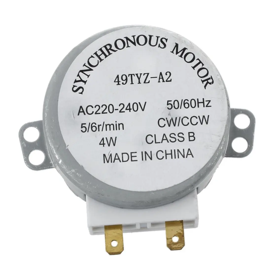 Motor síncrono de tocadiscos para horno miniwave, AC 220-240V, 50/60Hz, 5/6RPM, 4W