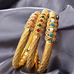 Luxury Indian Dubai Gold Color Bangles For Women Girls Dubai Wedding Bridal Bangles&Bracelet Bijoux français Jewellry For Women
