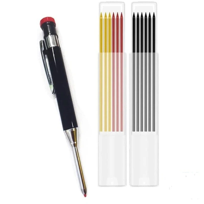 Metal Marker Pencil Waterproof Long Nib Marker Pencil Thin Head, for Furniture Decoration and Automobile Manufacturing