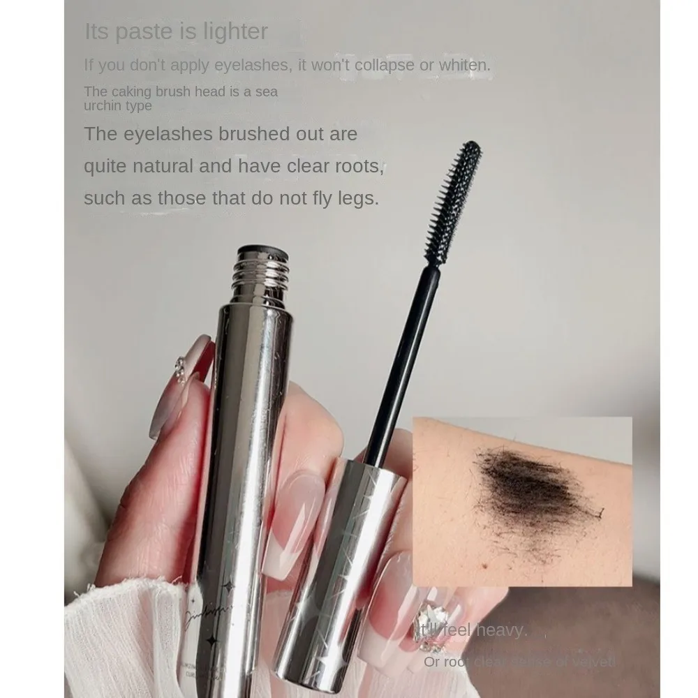 Mascara colorato colorato Piccolo tubo d'argento Mascara impermeabile con lunghezza del volume Mascara liquido per ciglia ricci ad effetto esteso