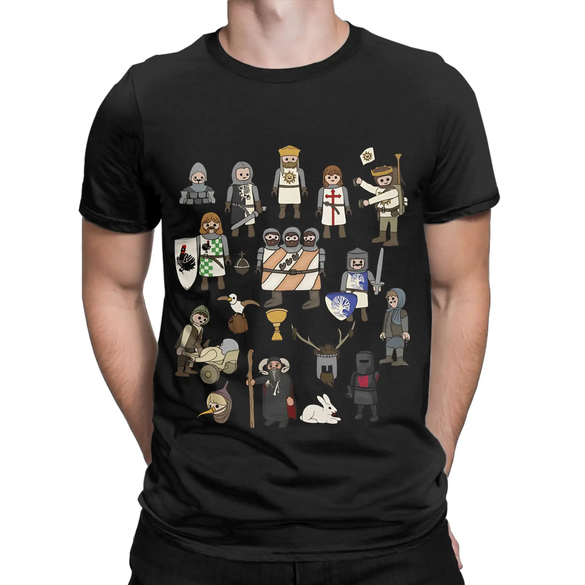 Holy Grail Toys Novelty Graphic 100% Cotton T-Shirt Monty Python and the Holy Grail Tops Tees For Men
