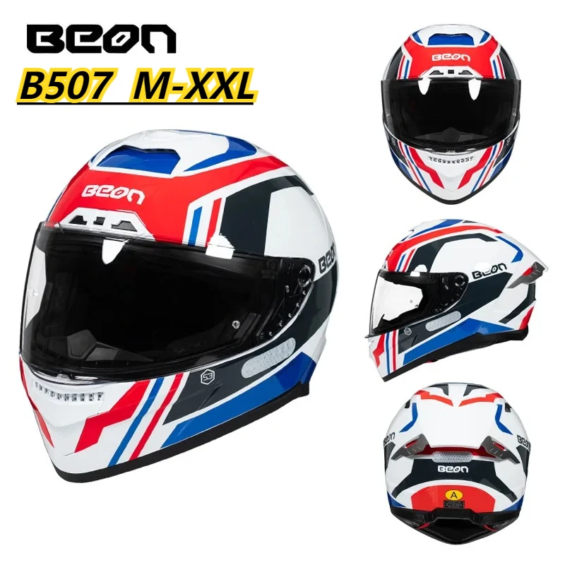 

Beon-507 Motorcycle Full Helmet Motorcycle Cruising Large Tail Racing Helmet Cascos Para Moto DOT ECE Certification Four Seasons