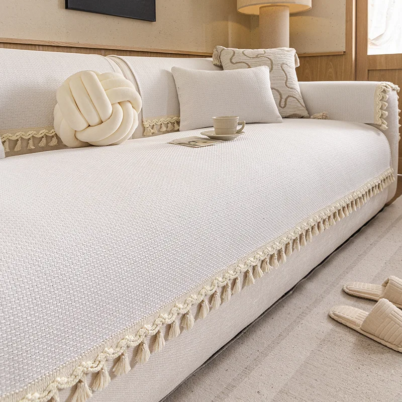 Chenille Sofa Mat Pad Four Seasons Universal Non Slip French Style Soft Mat Sofa Dust-proof Cover Cloth Towel for Living Room