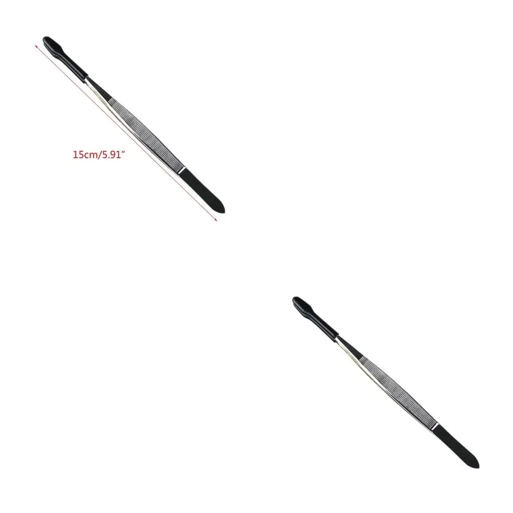  Coin Stamp Tweezers Portable Rubber Tipped Tweezers Non Marring Flat Tip Tweezers Jewelry Tools for Hobby Craft Lab Home