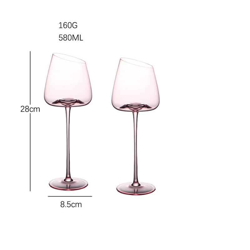 2Pcs Red Wine Glass Blind Box 255/580/650ML Wine Glass Big Belly Tasting Cup Crystal Burgundy Bordeaux Goblet Glass Glasses
