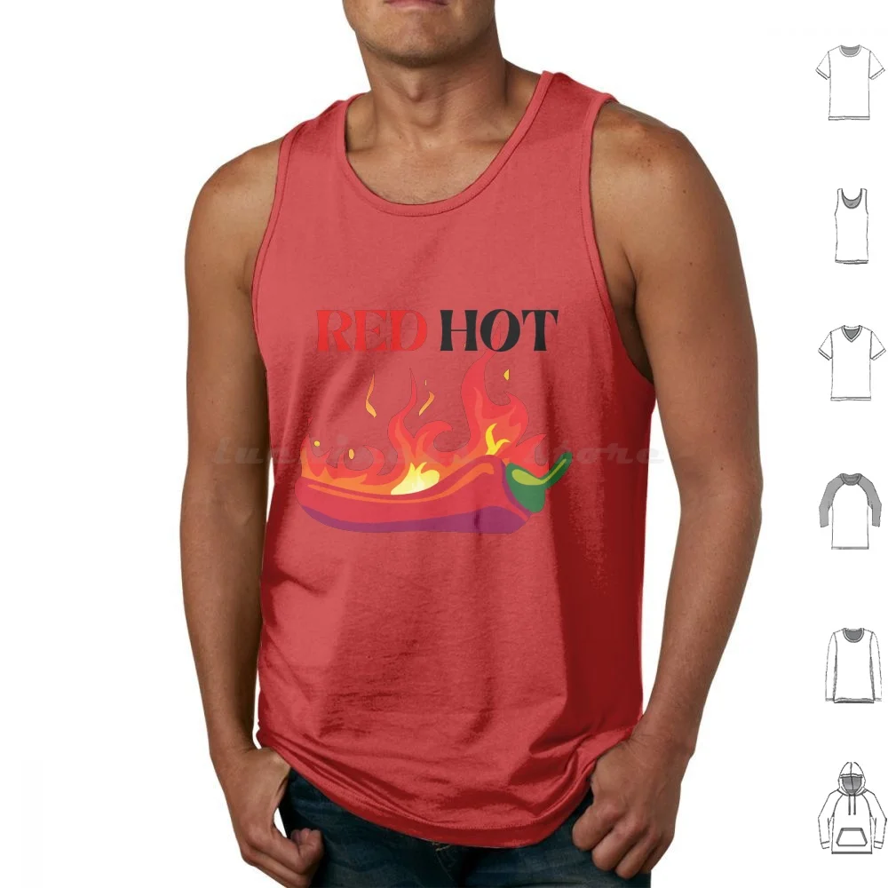 Camisetas sin mangas de banda con estampado de algodón, banda de comida picante, música, chile, pimiento, pulga roja caliente, pimientos, Anthony Kiedis Chilli John