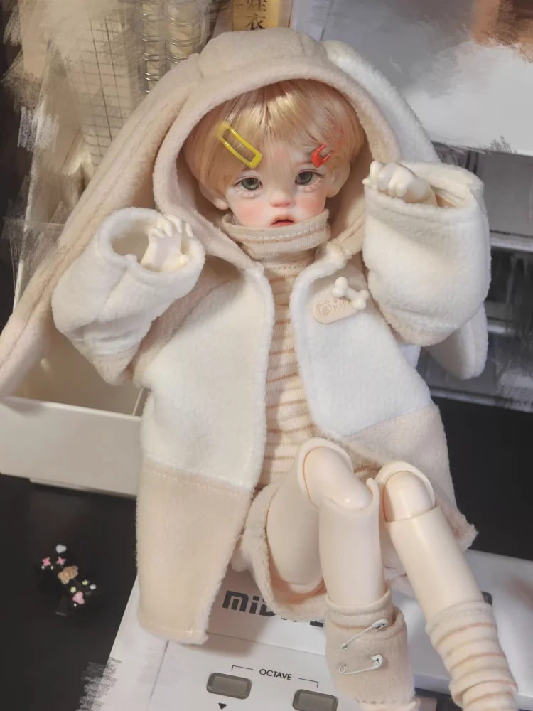 1/4 BJD Doll Clothing Accessories Doll Casual T-shirt Coat Shorts Socks Set Doll Dress Up Gift Diy Clothes(No Doll)