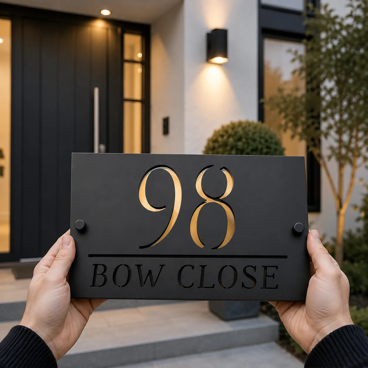 Outer Personalized House Address Sign Custom Acrylic Door Number Plaque Modern 3D Outdoor Wall Sign house number sign