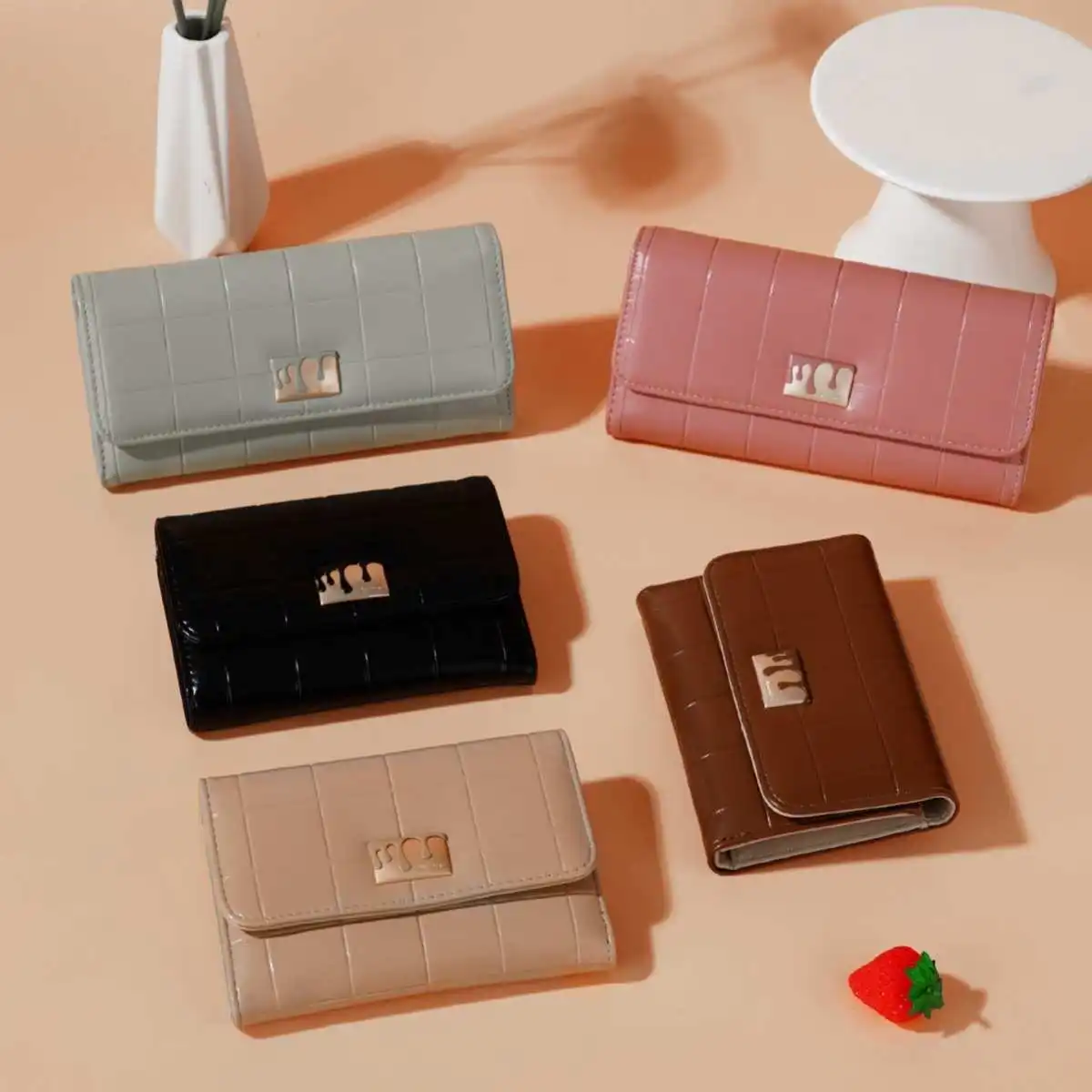 Nuovo 2024 Portafoglio da donna ort Portamonete semplice e versatile Design transfrontaliero stuoia Sle Faionable Cact Size