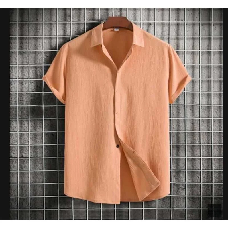 Męska biała lniana koszula o dopasowanym kroju, zapewniająca ochronę przed słońcem, bawełniana koszula z krótkim rękawem, zapinana na zamek, bardzo długa.