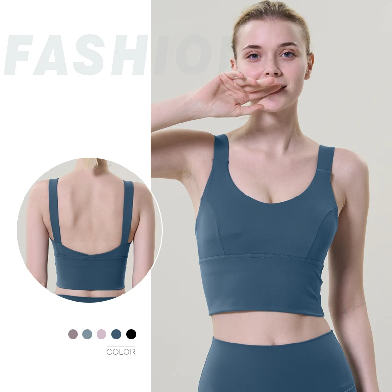 Gym Push Up High Strength Beautiful Back Yoga Bra Gathered Shockproof Sports Underwear Speed Dry Running Fitness Vest