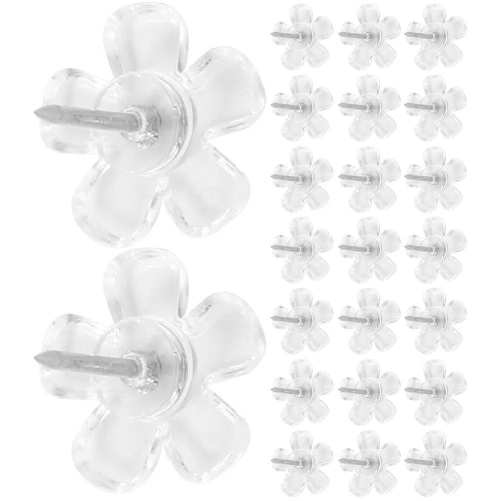 100 قطعة دبابيس ضغط شفافة مسامير إبهام شفافة للوحة الفلين نشرة خريطة المسامير الزخرفية مكتب صغير التموين مكتب منزلي #6