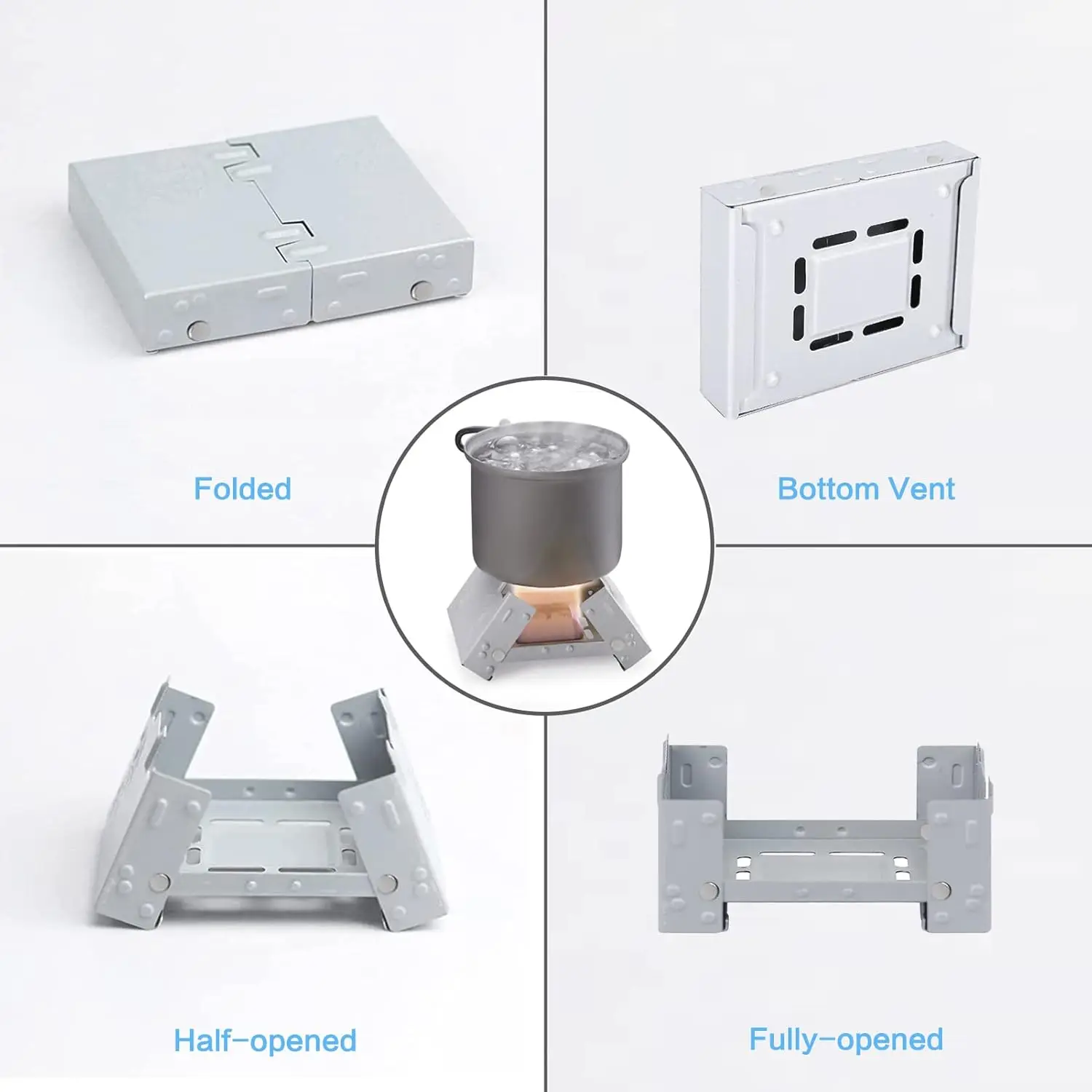 موقد الجيب المحمول الظهر موقد قابل للطي السفر في الهواء الطلق موقد محمول خفيفة الكحول موقد للمشي لمسافات طويلة التخييم #2